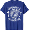 Spiritual Angler's Humor Connection Even Jesus Had A Fishing Story T-Shirt - Royal Blue