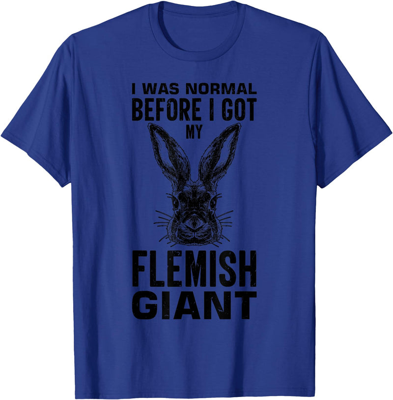 Flandrian Giant Rabbit T-Shirt in Royal Blue