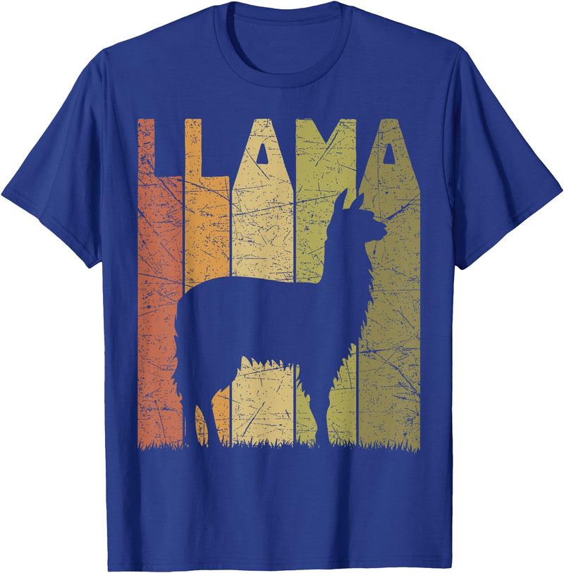 Alpaca Llama Vintage Llama Farming Designs. Llama Vintage Alpaca Llama Lover Retro Alpaca Farmer T-Shirt - Royal Blue