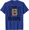 School & Teacher Apparel Teeready - Back To School Bears School Sports Fan Team Spirit Vintage T-Shirt - Royal Blue