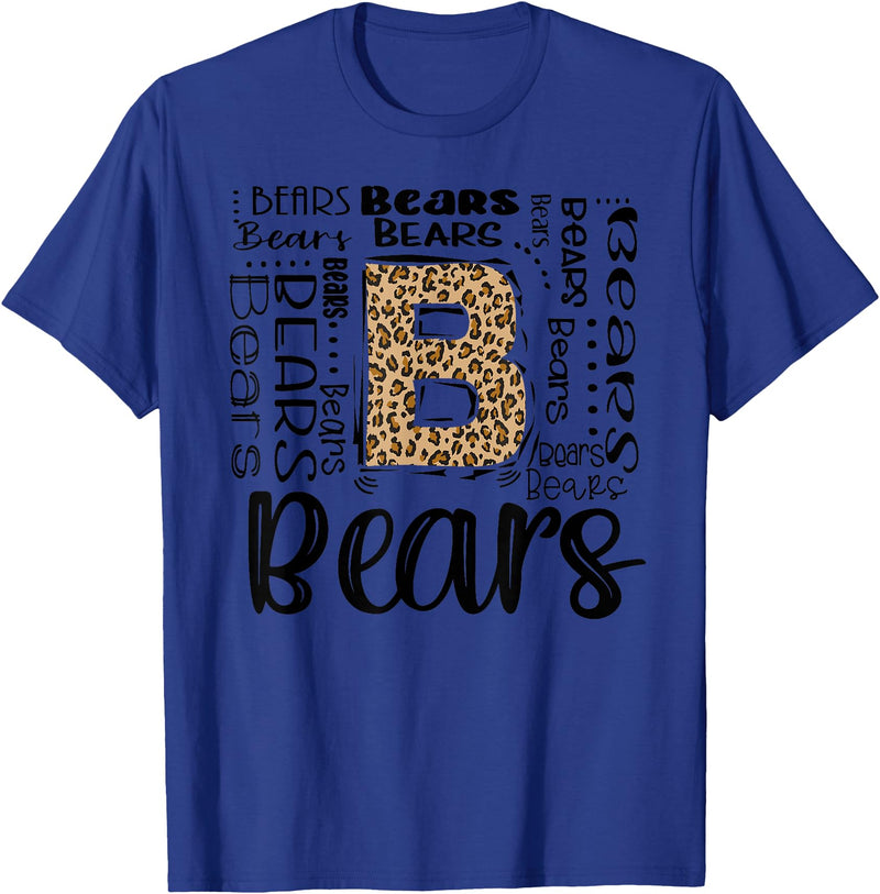 School & Teacher Apparel Teeready - Back To School Bears School Sports Fan Team Spirit Vintage T-Shirt - Royal Blue