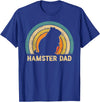 Hamster Dad Father's Day Vintage Style Hamster Dad Daddy T-Shirt - Royal Blue