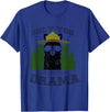 LaLa Designs Only You Can Prevent Drama Llama Forest Camping Smokey T-Shirt - Royal Blue