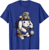 Cute Rabbit Lover Bunny Graphic T-Shirt (Asphalt Grey) in Royal Blue