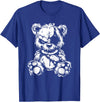 Halloween Killer Teddy Bear Horror Teddy Bear T-Shirt, Small, Black - Royal Blue