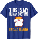This is My Human Costume I'm Really A Hamster Halloween Kids T-Shirt - Royal Blue