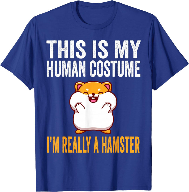 This is My Human Costume I'm Really A Hamster Halloween Kids T-Shirt - Royal Blue
