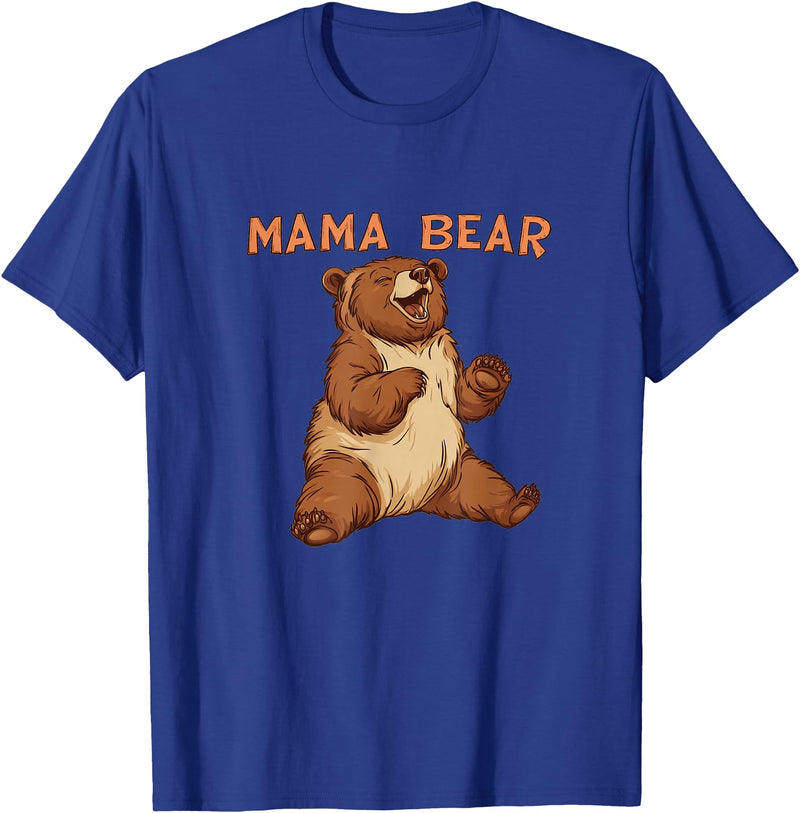 Happy Mama Bear Cool Vibes with Mama Bear Costume T-Shirt - Royal Blue