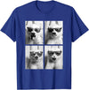 Funny Animal Photography Clothing Co. Baby Polar Bears with Sunglasses Cute Bear Cubs Photo Booth T-Shirt - Royal Blue
