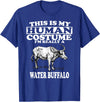 This is My Human Costume I'm Really a Water Buffalo T-Shirt T-Shirt - Royal Blue