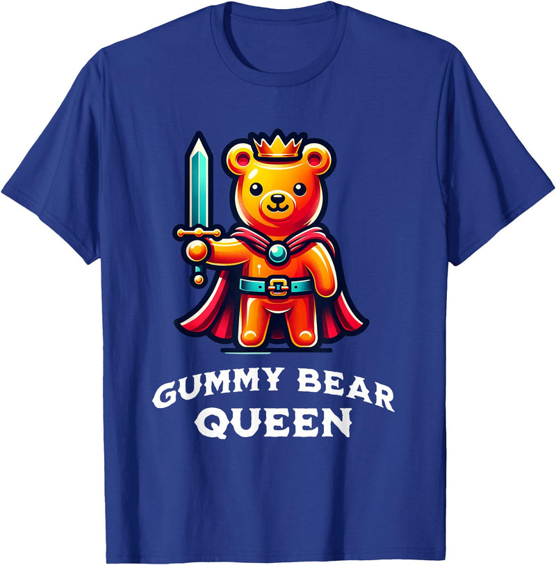 Gummy Bear Funny Quote Gummy Bear Queen Funny Gummy Bear Lovers Saying Illustration T-Shirt - Royal Blue