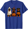 Halloween Shirt With Dogs Dog Ghost Shirt, Cute Halloween Rottweiler Ghost Dog Mom T-Shirt - Royal Blue