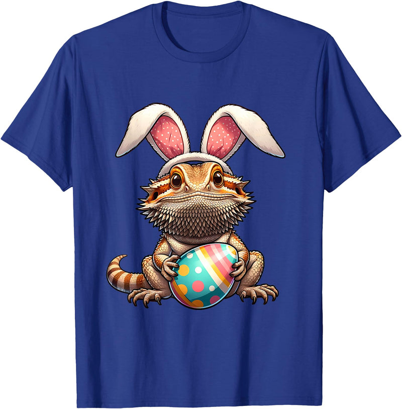 Easter Bearded Dragon Pets Pet Egg Eggs Bunny Rabbits T-Shirt in Royal Blue