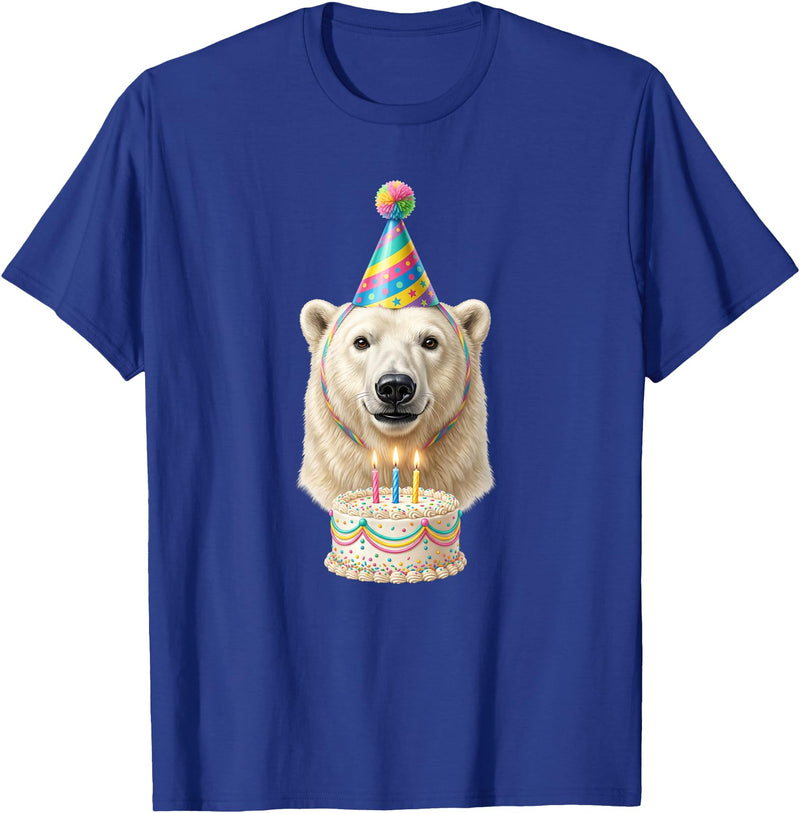 Birthday Party Polar Bear Polar Bear Birthday T-Shirt - Royal Blue