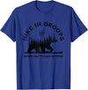 Hiking Bear Apparel Hike in Groups Bears Like to Have Options Funny Camping T-Shirt - Royal Blue