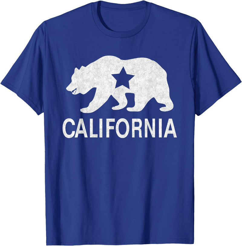 California Bear Souvenirs California State Flag Republic Of California T-Shirt - Royal Blue