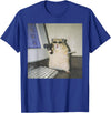 Cyber Hamster Meme Cringe Funny Animal Vintage Graphic Tee T-Shirt - Royal Blue
