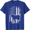 Cows USA American Flag Vintage Cow American Flag Farm Animal Patriotic Farmer T-Shirt for Women Kids Men - Royal Blue