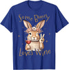 Cute Rabbit Lover Bunny Graphic T-Shirt (Navy Blue) in Royal Blue
