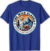 Hiking Glacier Bear and Alaska Frontier Apparel Glacier Mountain Landscape and Alaskan Bear Wildlife T-Shirt - Royal Blue