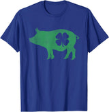 Pig - Shamrock St Patricks Day - Shirts Pig - Shamrock St Patricks Day Saint Paddys Irish Funny T-Shirt - Royal Blue