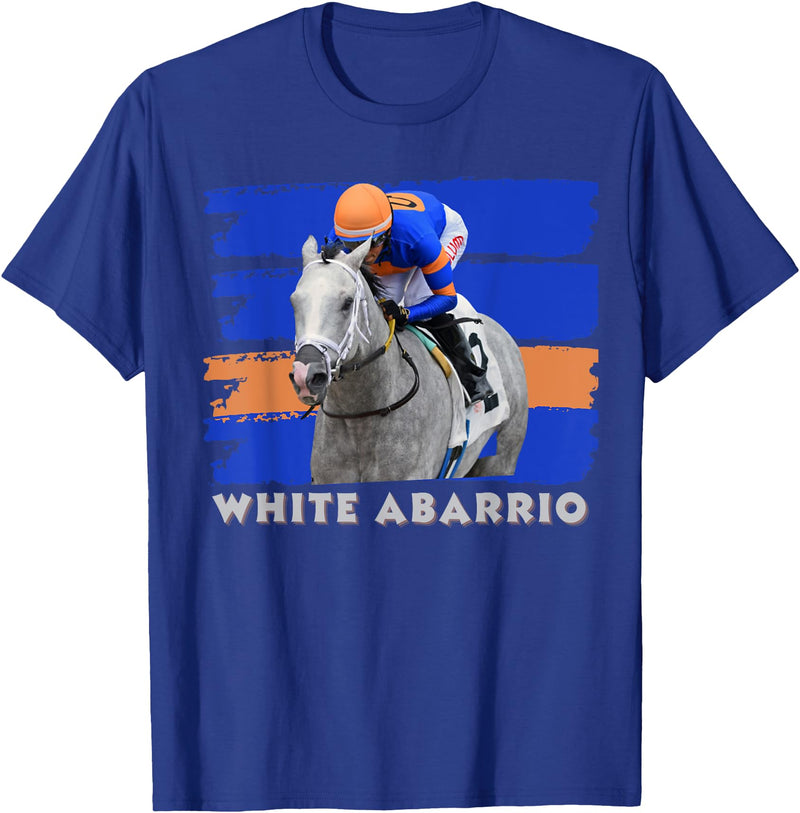Handicapping Horse Gear White Abarrio Horse, Horse Racing, Del Mar, Santa Anita T-Shirt - Royal Blue