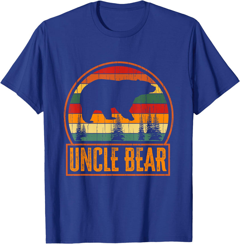 Aneisha Family Bear Matching Tee Uncle Bear Family Bear Matching T-Shirt - Royal Blue