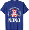 Mother's Day Matching Family Happiness Is Being A Nana Cute Pig T-Shirt - Royal Blue