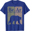 Bear Periodic Chemistry Elements Retro Arctophile Bear Periodic Table Elements Grizzly Bear Vintage Arctophile T-Shirt - Royal Blue