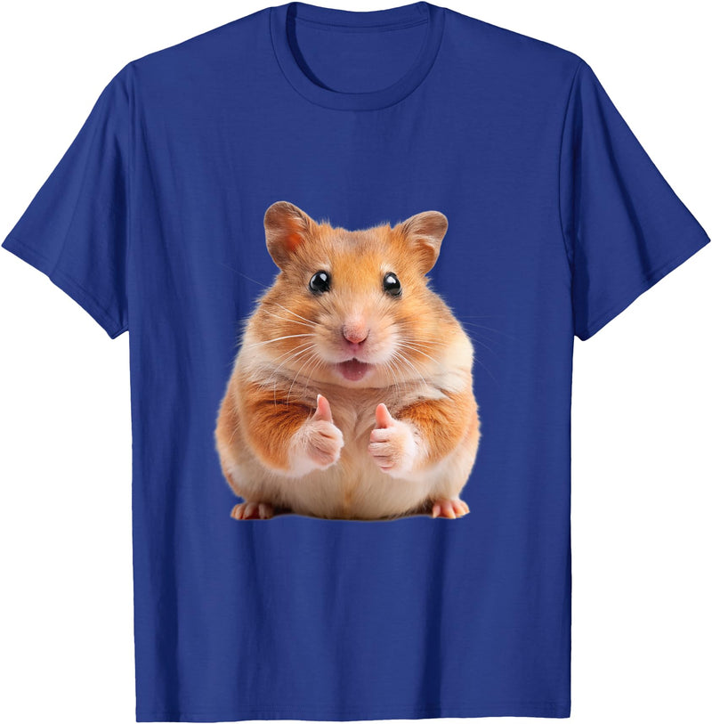 Funny Hamster with Thumbs Up T-Shirt - Royal Blue