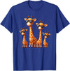 Zoo Family Funny Giraffe Animal Lovers Gifts Giraffe Family Sunglasses Safari Zoo Lover Cartoon Giraffes T-Shirt - Royal Blue