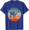 Retro Watusi Gift for Men, Women, Dad & Mom Retro Cow Silhouette - Cattle Farmer Vintage Watusi T-Shirt - Royal Blue
