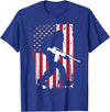 Bigfoot Gun Owner USA FLag Bigfoot 2nd Amendment Right to Bear Arms Gift Gun Owner T-Shirt - Royal Blue