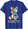 Robot Bear Machine Funny Bear Robot Robotic Cuddling Cyborg T-Shirt - Royal Blue