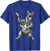 Rock Guitar Llama Stuff Accessories & Gifts Llama Playing Guitar Rock & Roll Llamas Alpaca Rocker Music T-Shirt - Royal Blue
