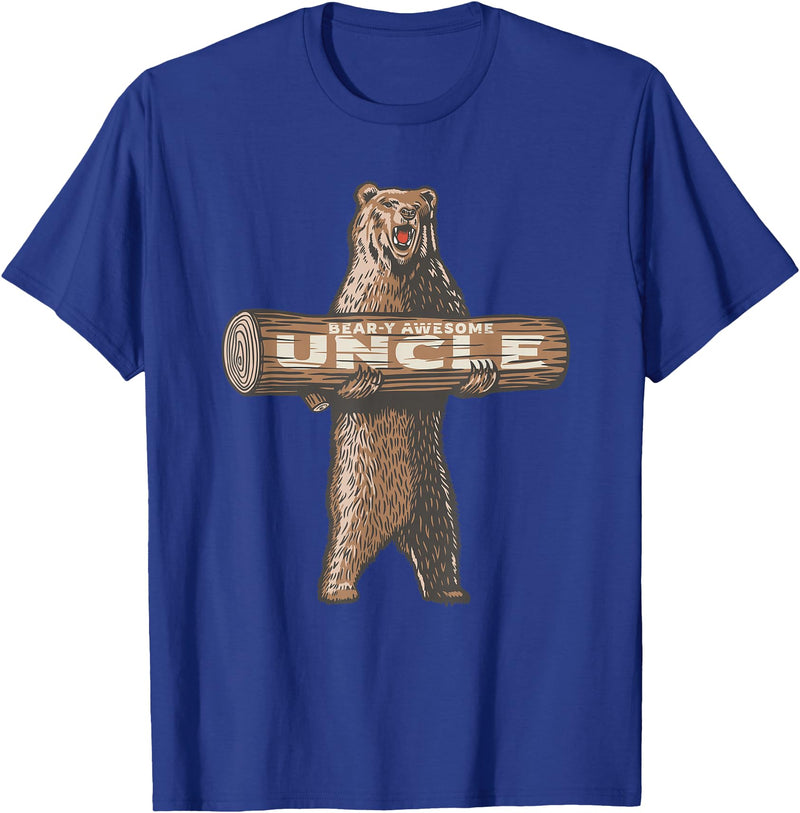 Cartba Uncle Co. Awesome Uncle Funny Saying T-Shirt - Royal Blue