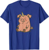 Funny Pig Outfit Unicorn Pig Costume for Funny Pigs and Unicorns Lovers T-Shirt - Royal Blue
