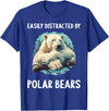 Polar Bears Polar Bear Lovers Shop Easily distracted by Polar Bears Polar Bear T-Shirt - Royal Blue