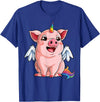 Piggy Squad Co Pig Unicorn Piggycorn Lover Funny Girls Women Farm Rainbow T-Shirt - Royal Blue