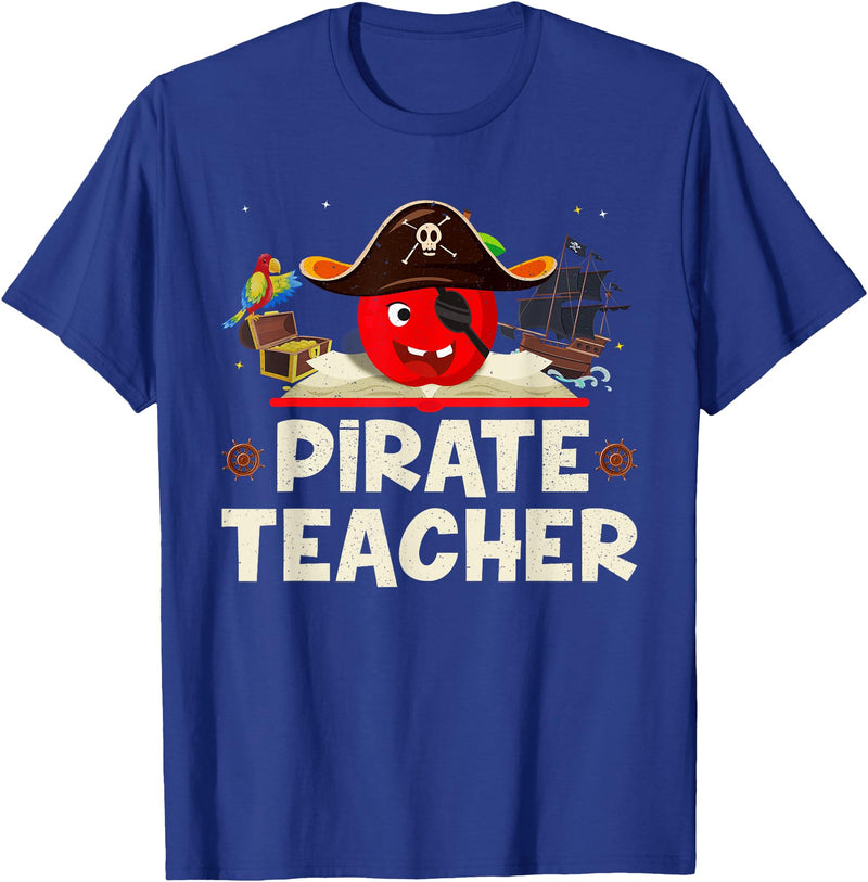 Pirate Teacher Funny Halloween Costume Pirate Teacher T-Shirt For Halloween Costume Tees Pirate Day T-Shirt for Men Women