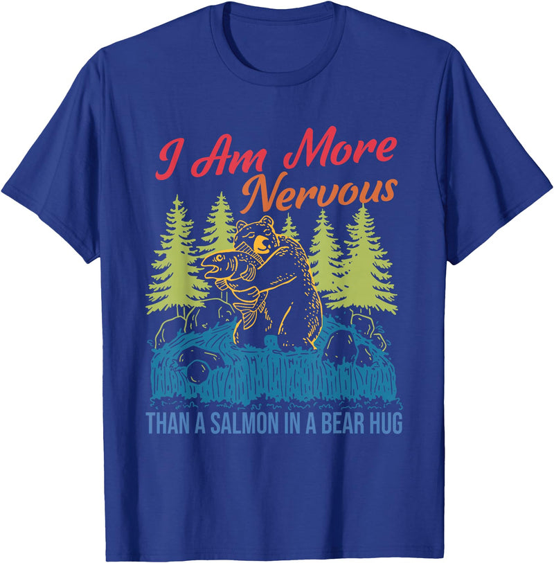 I Am More Nervous Than A Salmon In A Bear Hug Vintage T-Shirt - Royal Blue