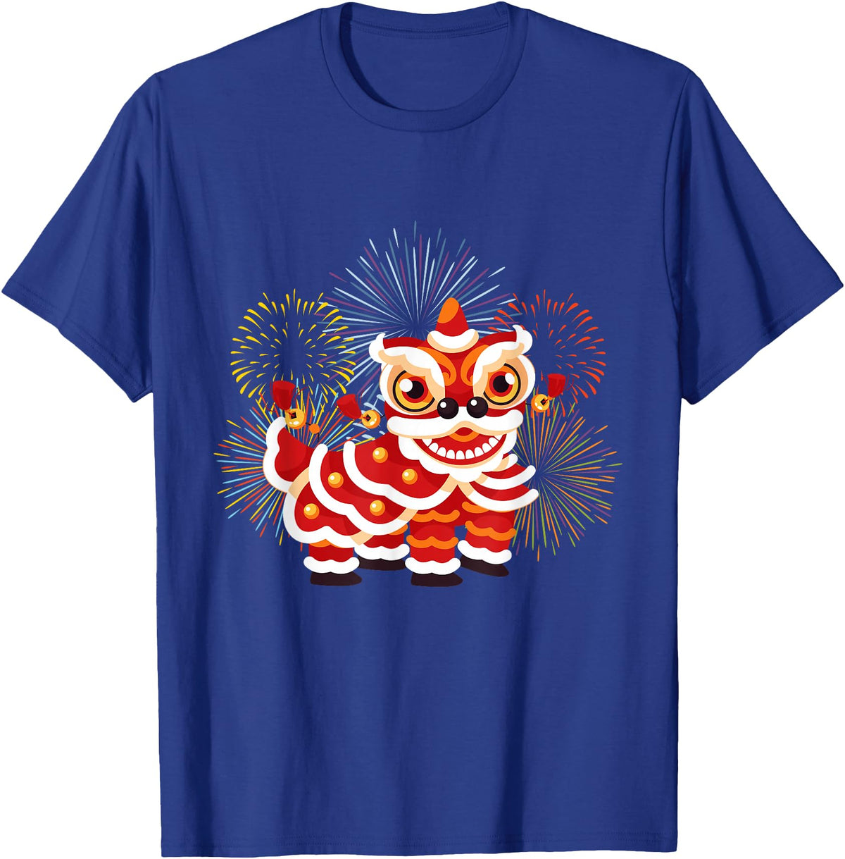 Happy Chinese New Year 2025 Lion Dance Chinese New Year Lunar New Year T-Shirt - Royal Blue