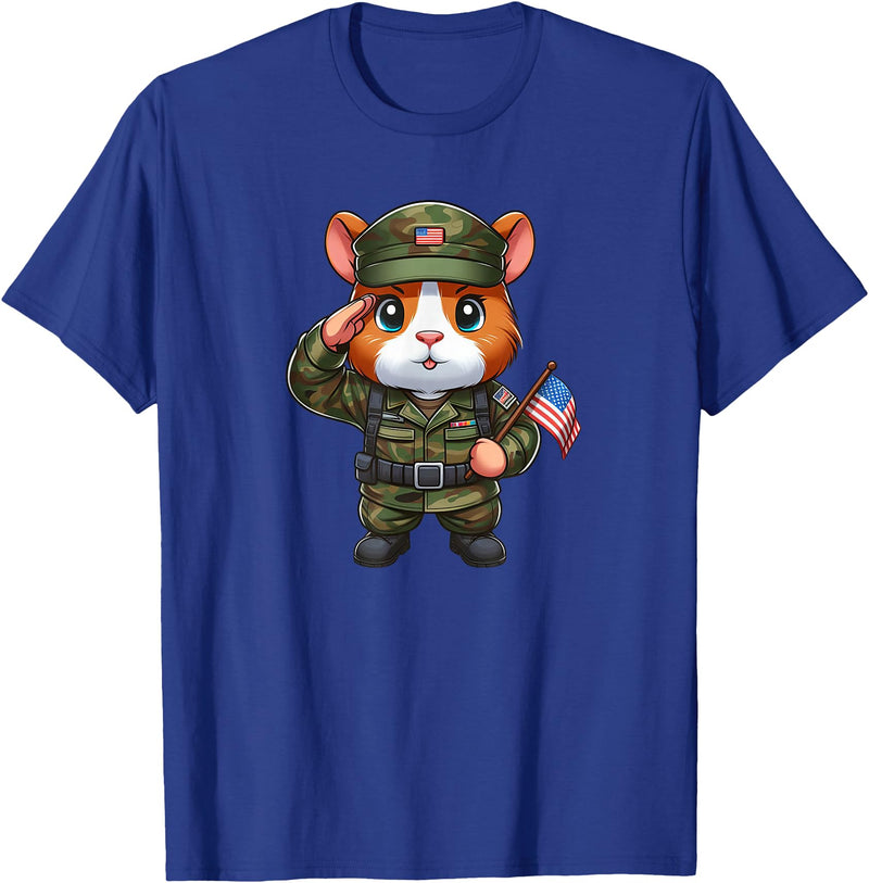 Funny Guinea Pig Gifts Guinea Pig Army Pet Funny Military T-Shirt - Royal Blue