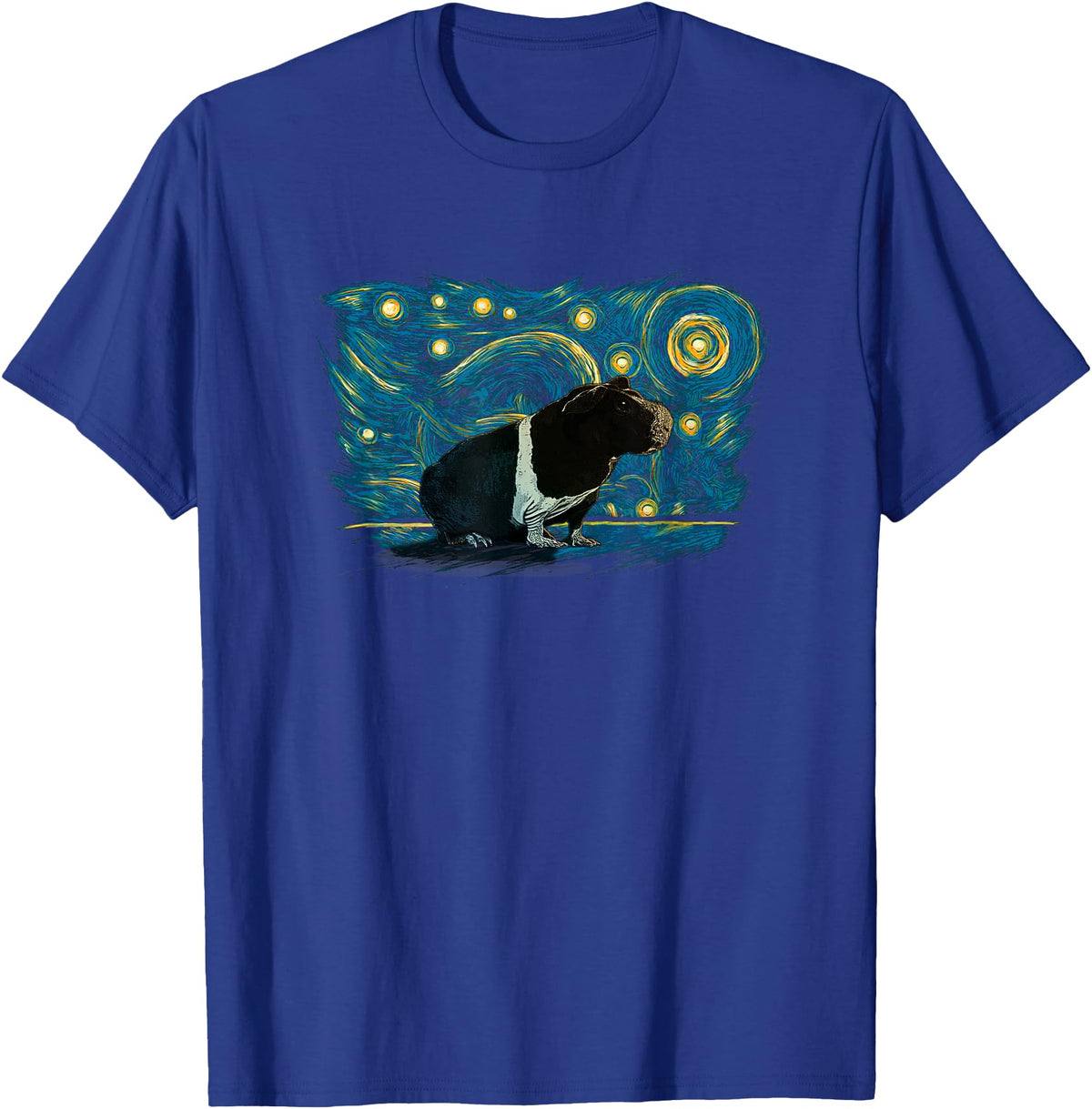 Skinny Pig Vintage Night Tees Retro Vintage Style Skinny Pig T-Shirt - Royal Blue