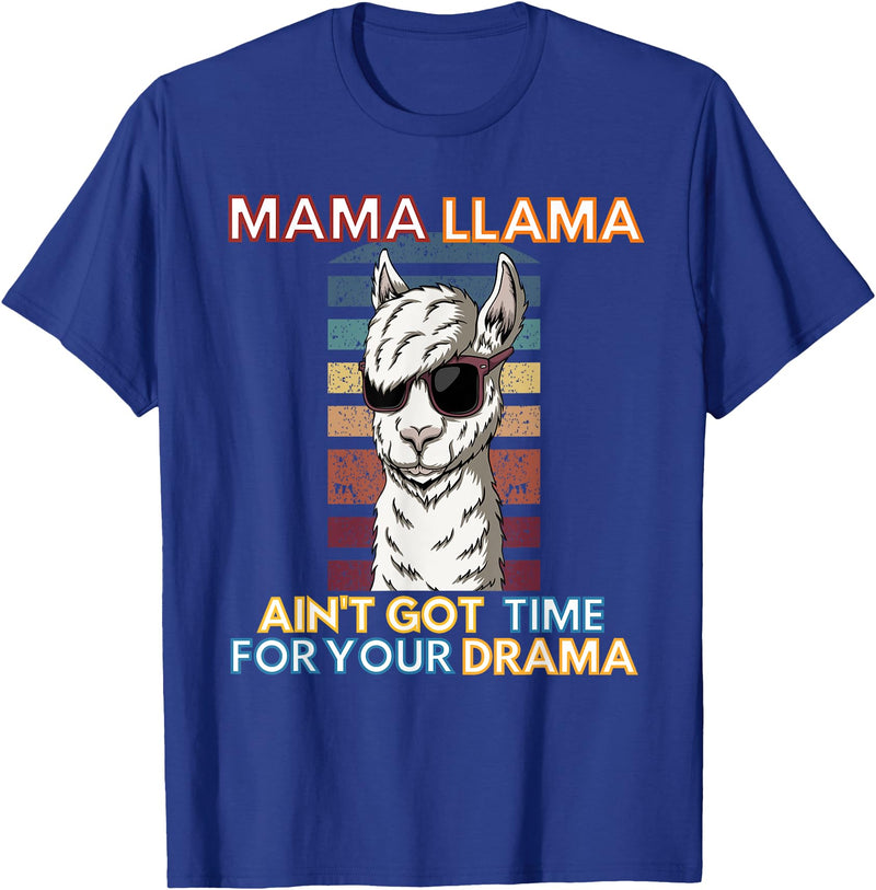 Mama Llama Designs Mama Llama Mom Funny Saying Cute Design For Men Women Kids T-Shirt - Royal Blue