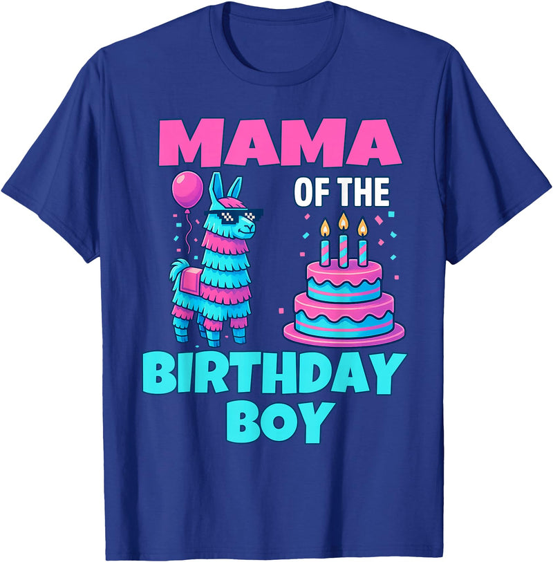 gaming gamer Birthday Llama Pinata Family Apparel mama Birthday Boy Llama Pinata Party family mathing women T-Shirt - Royal Blue