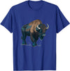 Buffalo Animal Buffalo Bison Animal Costume for Boys and Girls T-Shirt - Royal Blue