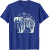 Synthwaive Tribal Polar Bear | Men Women (XS - 6XL+) | Graphic T-Shirt - Royal Blue