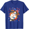 Rodent 4th Of July Costume Guinea Pig Sunglasses US Flag Bow Tie Fireworks 4th July T-Shirt - Royal Blue
