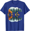 Forest Mountain Wildlife Trees Trees Wildlife Reflection Nature Bear Outdoor Forest T-Shirt - Royal Blue